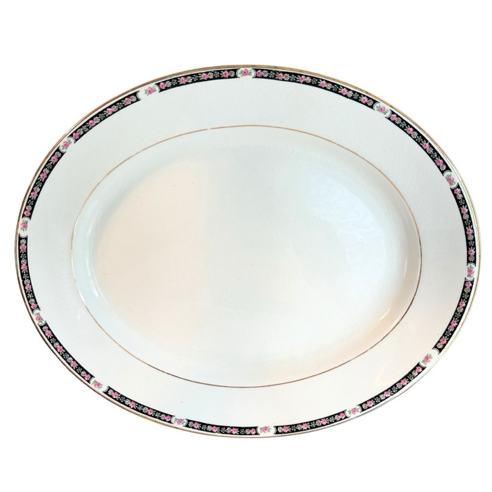 Antique 1896 Royal Vitreous John Maddock & Sons “MAD7” Oval Platter 12.3” x 10”